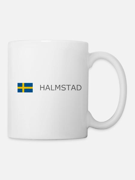 Sweden Flag - Halmstad - Sverige - Schweden - Tasse - Weiß