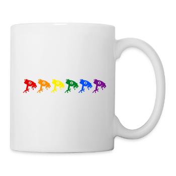 Grenouilles arc-en-ciel - Mug blanc - blanc - Droite