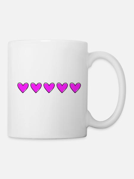 Ligne du cœur Amoureuse Amoureuse - Mug blanc - blanc