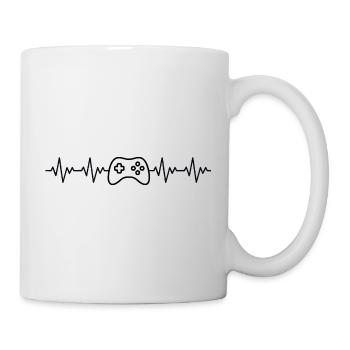 Controller Gamer EKG Herzschlag - Tasse - Weiß - Rechts