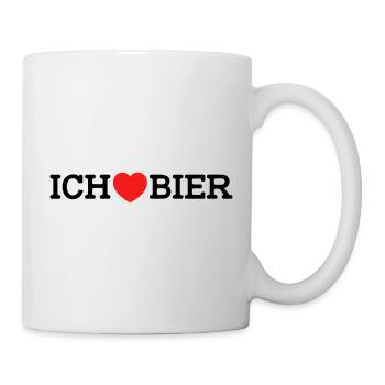 Ich liebe Bier (Farben änderbar) - Tasse - Weiß - Rechts
