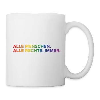 All people. All rights reserved. Always. – Statement - Mug - white - Right