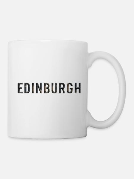 EDINBURGH – Architectural Stone Typography - Tasse - Weiß
