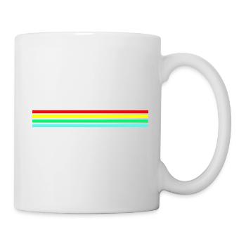 Retro Neonfarbige Friendly Raider - Tasse - Weiß - Rechts