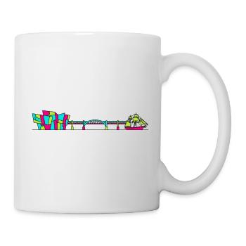 Dundee City Skyline V&A Museum Line Art - Mug - white - Right