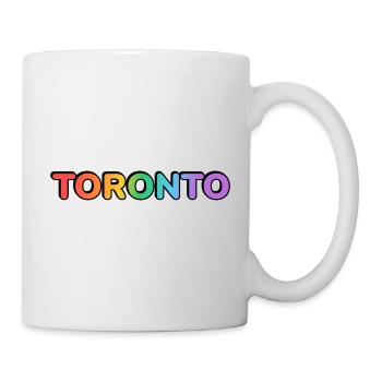 Toronto City in Regenbogenbuchstaben - Tasse - Weiß - Rechts