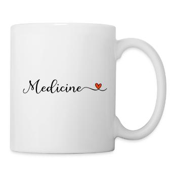 Medicine Herz Schriftzug - Tasse - Weiß - Rechts