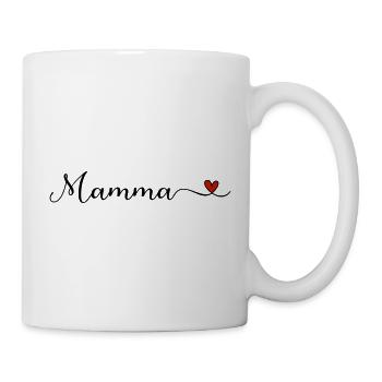 Mamma Herz Schriftzug - Tasse - Weiß - Rechts