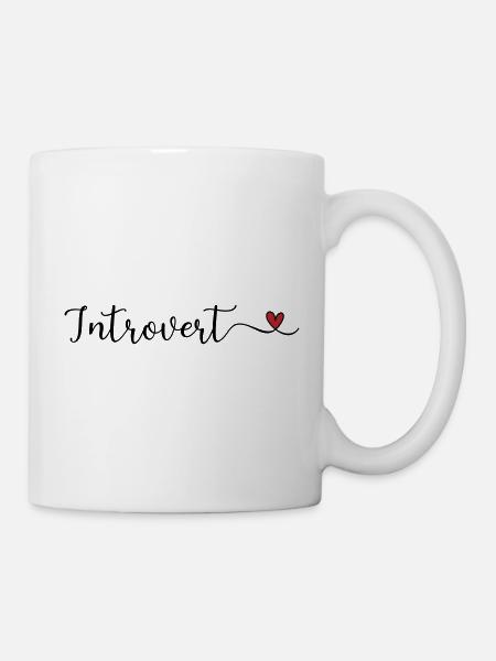 introvertiert - Tasse - Weiß