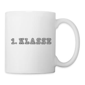 1. Klasse Einschulung Erstklässler Fußball - Tasse - Weiß - Rechts