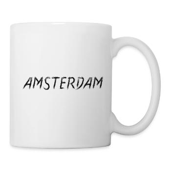 Amsterdam Brushstroke Script Black - Mug blanc - blanc - Droite