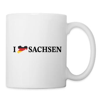 I love Sachsen Deutschland - Tasse - Weiß - Rechts