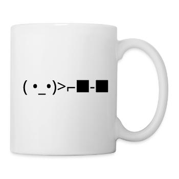 Deal with it ( •_•)>⌐■-■ Sonnenbrille Emote - Tasse - Weiß - Rechts
