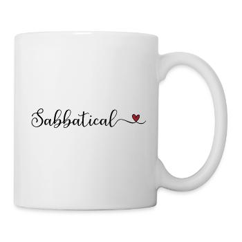 Sabbatical niedliche Typografie mit Herz - Tasse - Weiß - Rechts
