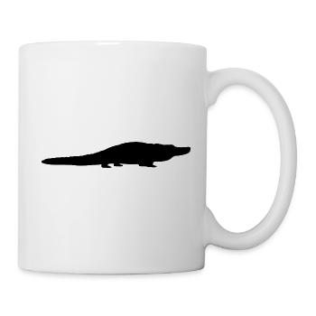 Alligator Silhouette - Tasse - Weiß - Rechts
