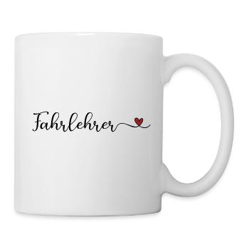 Fahrlehrer mit Herz - Tasse - Weiß - Rechts