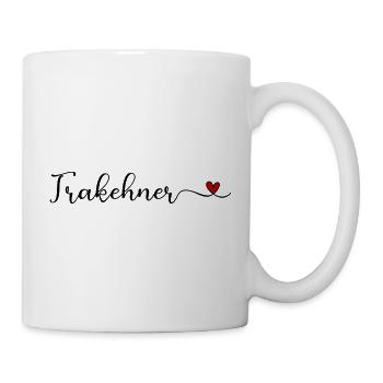 Trakehner lettering with heart - Mug - white - Right
