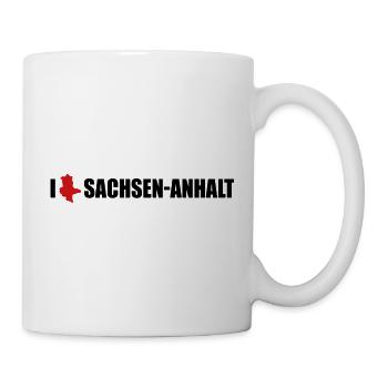 I love Sachsen-Anhalt Liebe - Tasse - Weiß - Rechts