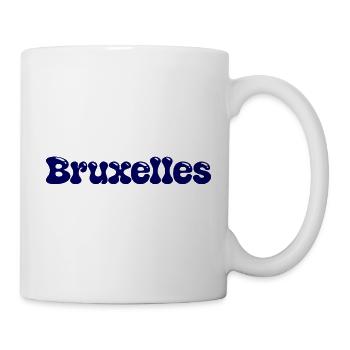 Brussels Retro Groovy Navy Blue - Tasse - Weiß - Rechts