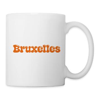 Rosenkohl in orangefarbenen Blasen - Tasse - Weiß - Rechts