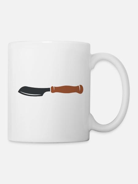 Teigmesser Baecker Grafik - Tasse - Weiß