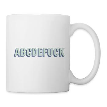 Alphabet 3D Kontrast - Tasse - Weiß - Rechts
