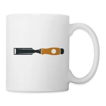 Stechbeitel Werkzeug Icon - Tasse - Weiß - Rechts