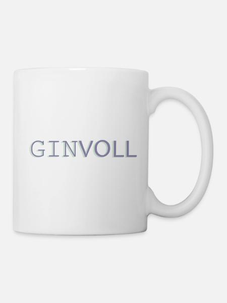 Ginvoll Pastell Typo Design - Tasse - Weiß