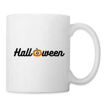 Halloween Print, Halloween Shirt, Kürbis Shirt - Tasse - Weiß - Rechts