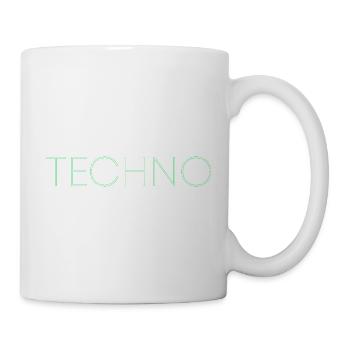 Techno Musik Schriftzug - Tasse - Weiß - Rechts