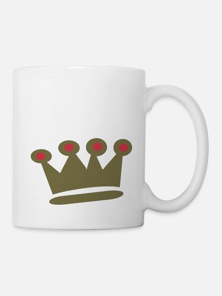 Krone mit Rubinen - Tasse - Weiß