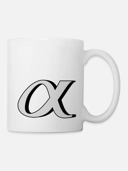 alpha - Tasse - Weiß