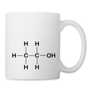 Alkohol - Tasse - Weiß - Rechts