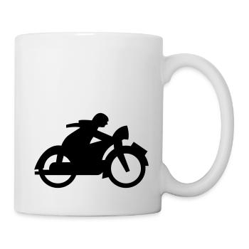 Motorrad - Tasse - Weiß - Rechts