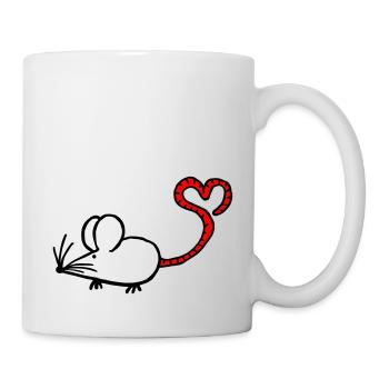 Mausi-Herz - Tasse - Weiß - Rechts