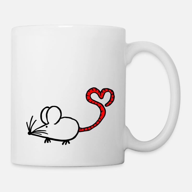 Mausi-Herz - Tasse - Weiß