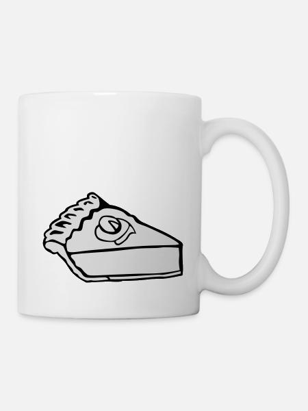 Slice der Kürbis-Kuchen - Tasse - Weiß