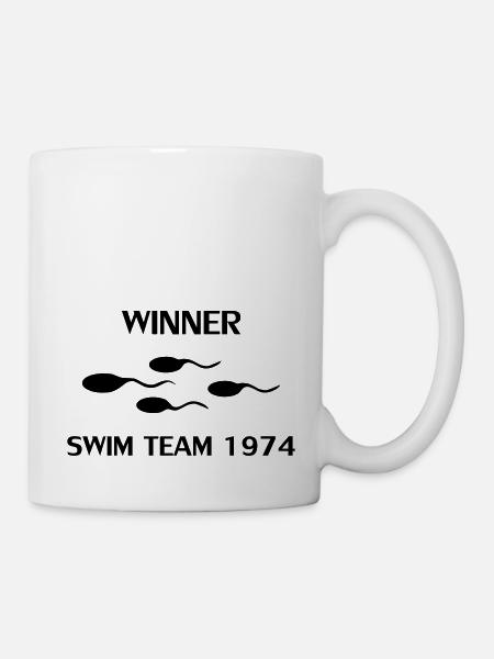 winner swim team 1974 - Mug blanc - blanc