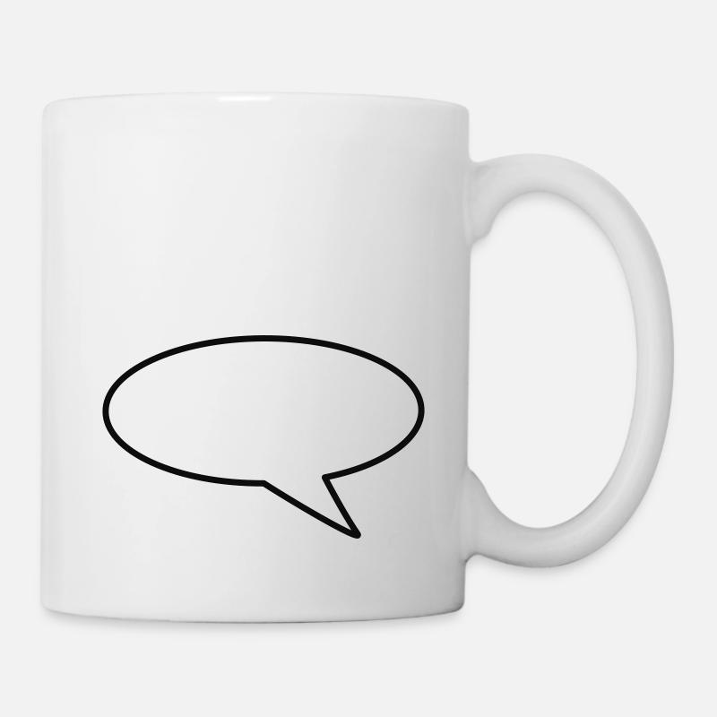 Sprechblase1_1farbig - Tasse - Weiß