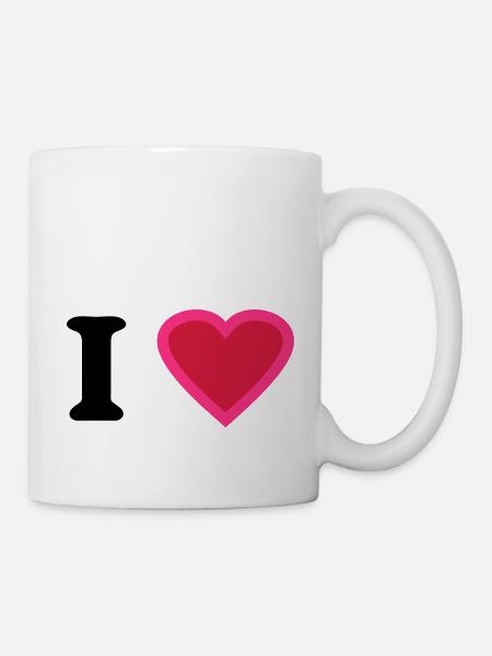 i love - Mug blanc - blanc