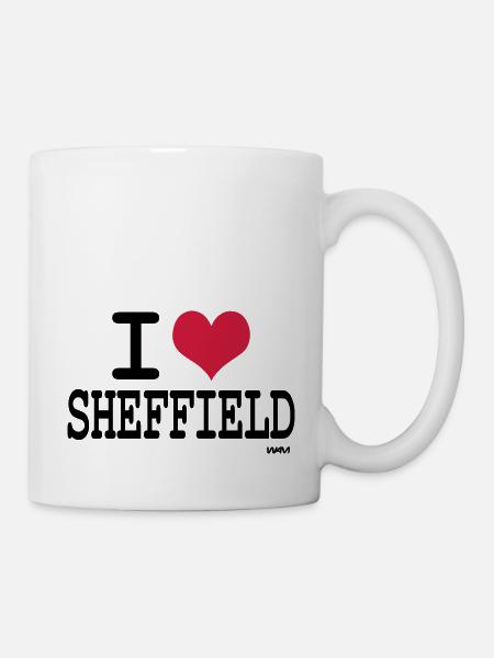 j'aime Sheffield par wam - Mug blanc - blanc