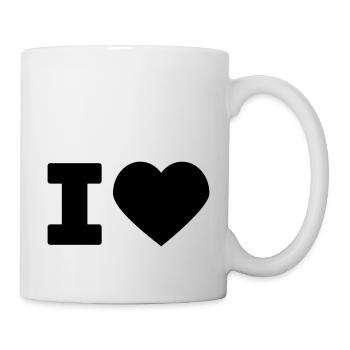 i love - Tasse - Weiß - Rechts