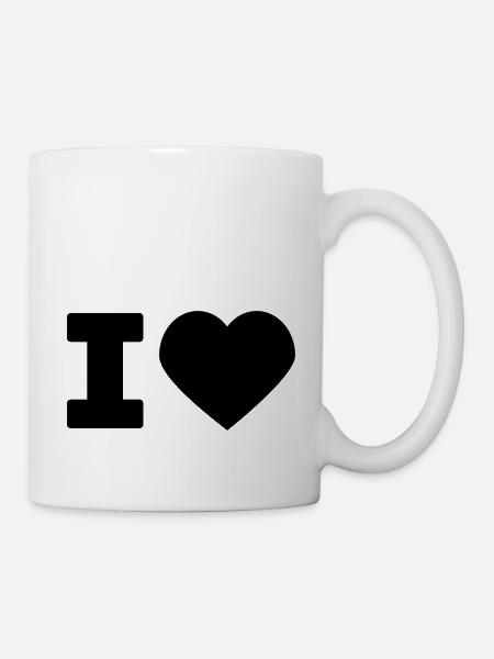 i love - Tasse - Weiß