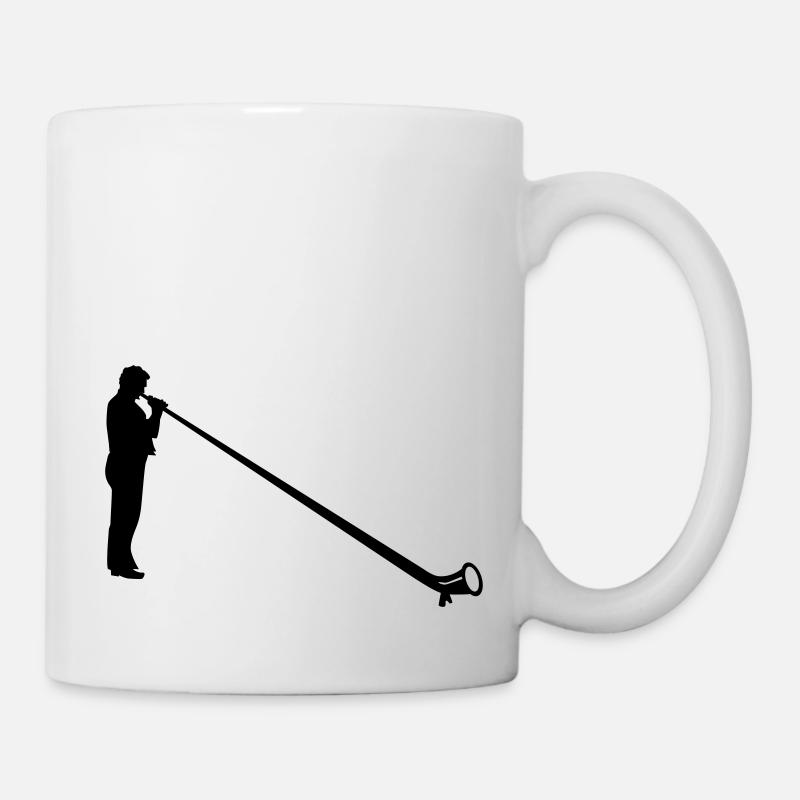 Alpenhorn - Tasse - Weiß