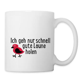 gute Laune - Tasse - Weiß - Rechts