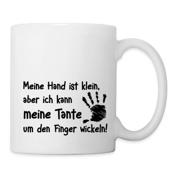 Tante um den Finger wickeln - Tasse - Weiß - Rechts