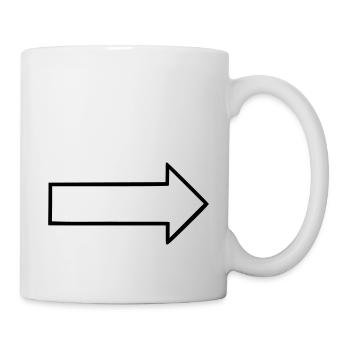 Pfeil - Tasse - Weiß - Rechts