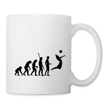 evolution_volleyball_1c - Mug - white - Right