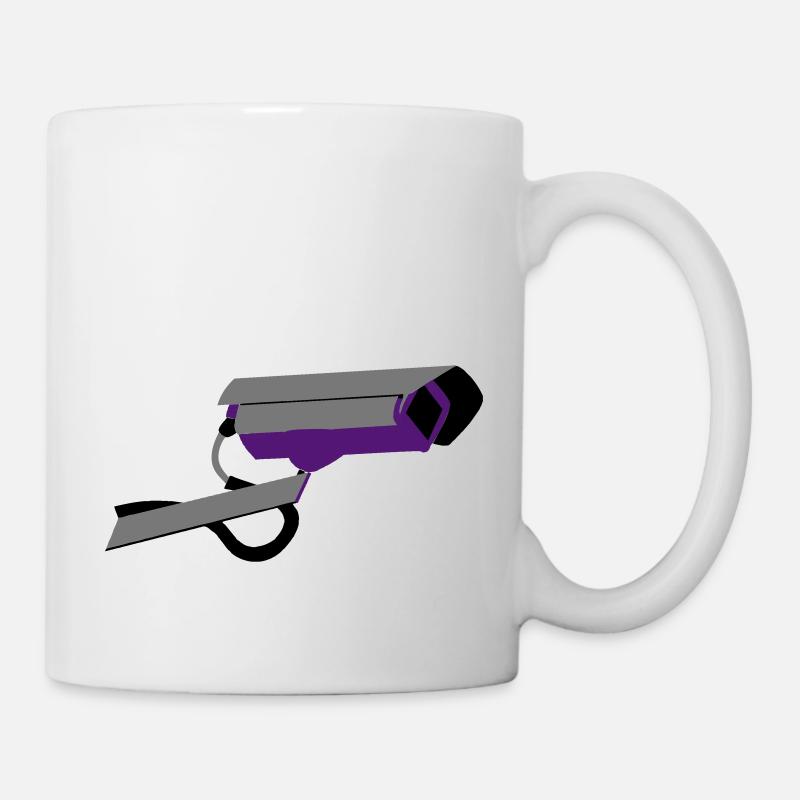 Überwachungskamera - Tasse - Weiß
