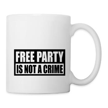 free party is not a crime - Mug blanc - blanc - Droite